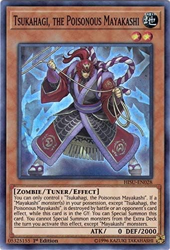 Yu-Gi-Oh! Singles - Tsukahagi, The Poisonous Mayakashi - HISU-EN028 - Super Rare - 1st Edition - Hidden Summoners