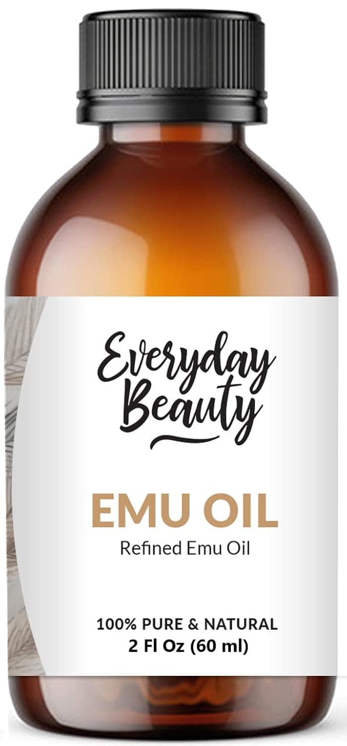 Pure Australian Emu Oil - All Natural 6X Refined for Face, Skin and Hair - Highly Effective Hydration for Sensitive Skin and Hair Growth - Perfect for Scars and Blemishes - 2oz