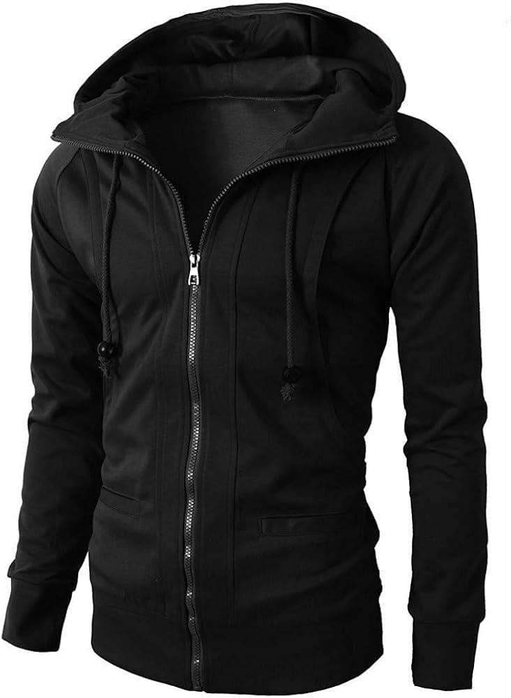 Fashion Mens Autumn Winter Long Sleeve Sport Zipper Hoodie Pullover Tops Jacket