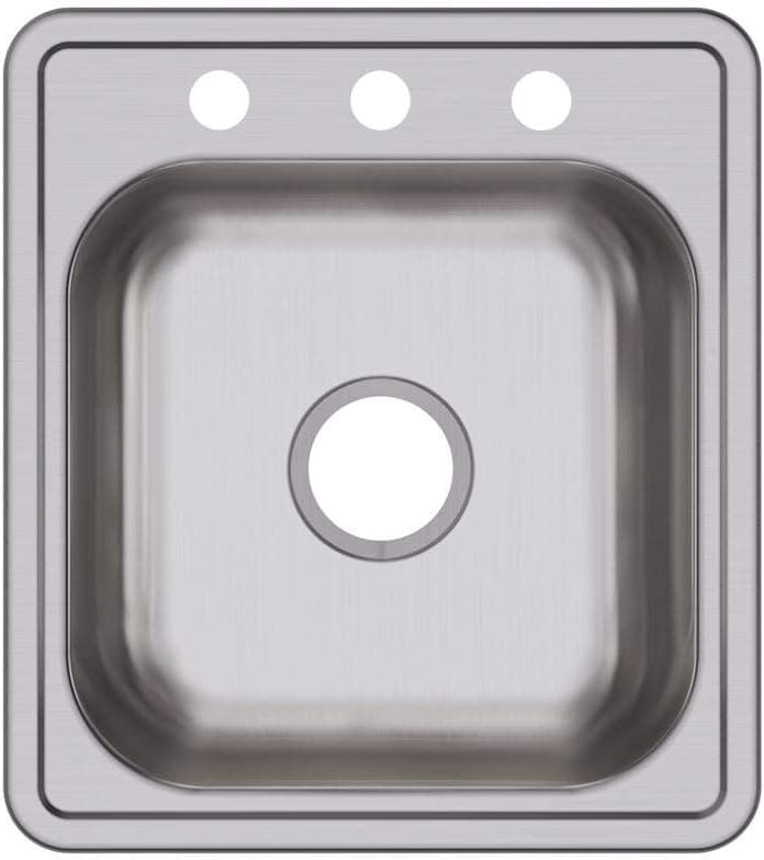 Elkay D117193 Dayton Single Bowl Drop-in Stainless Steel Bar Sink 17 x 19