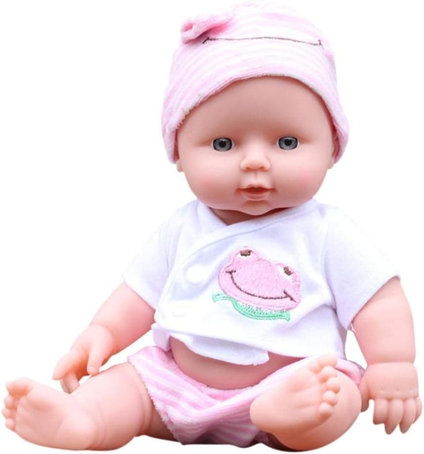 Anytec 12 inch DIY Newborn Baby Dolls Soft Realistic Full Body Reborn Blink Doll for Toddler Boys Girls Birthday Gifts or Clinical Education (Baby Pink)