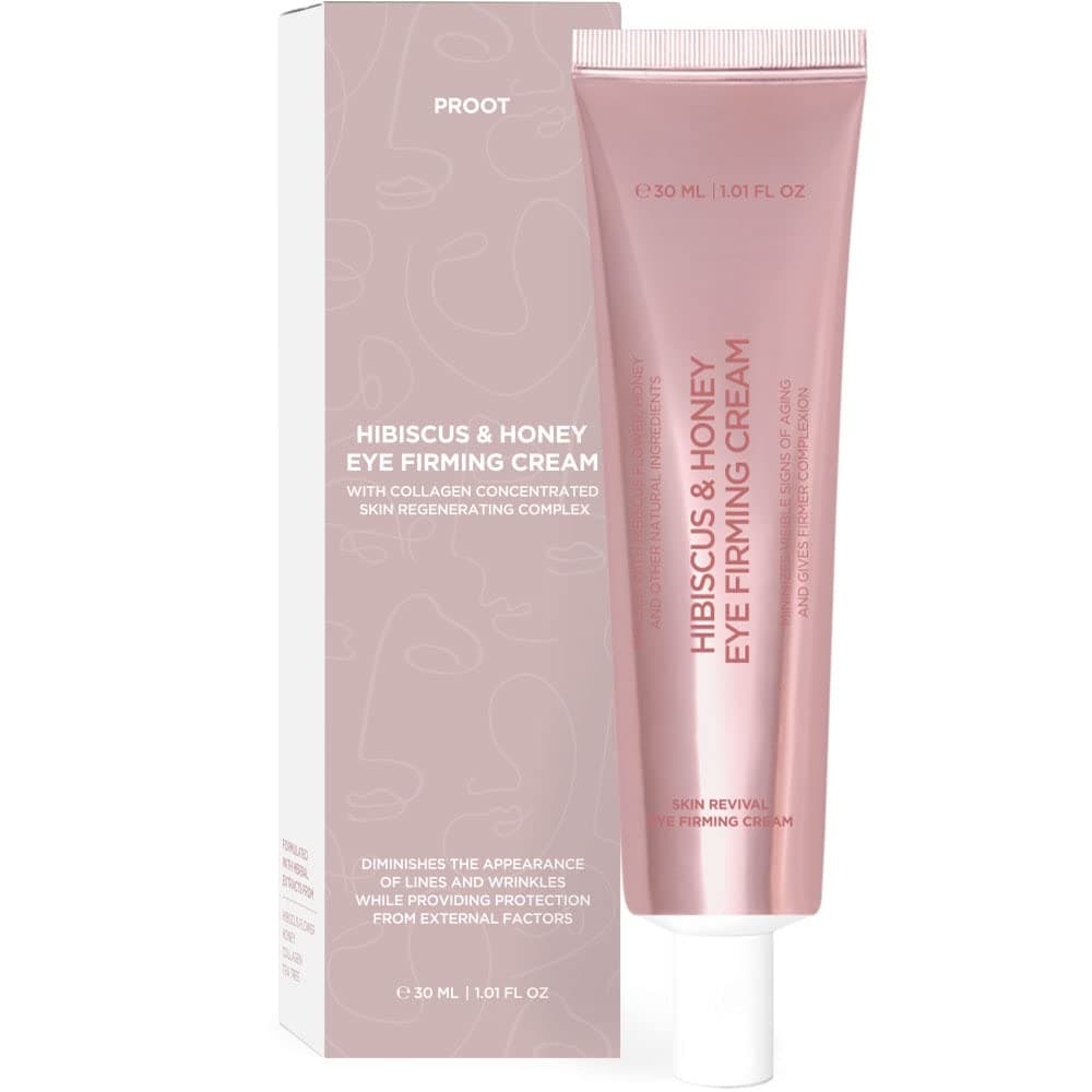 Hibiscus and Honey Eye Firming Cream with Hyaluronic Acid Skin Nourishing Complex | Hibiscus and Honey Firming Cream For Eye Puffiness, Dark Circles and Other Rejuvenating Skincare | Puffy Eyes Skincare for Sensitive and All Skin Type | Skin Reviving Eye Cream for Wrinkles Formulated with Hibiscus Flower, Honey and Other Natural Ingredients | Use with our Hibiscus and Honey Firming Cream and Serum for the Best Results | 1.01 oz 30 ml