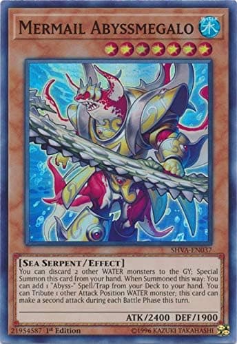Yu-Gi-Oh! - Mermail Abyssmegalo - SHVA-EN037 - Super Rare - 1st Edition - Shadows in Valhalla