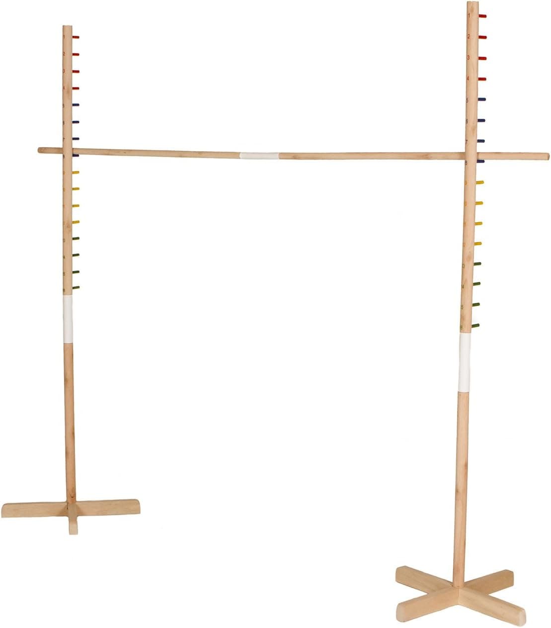 Get Out! Wooden Limbo Set, 5’ Feet Tall – Colored Limbo Stick with Self-Standing Base – Fun for All Ages and Occasions