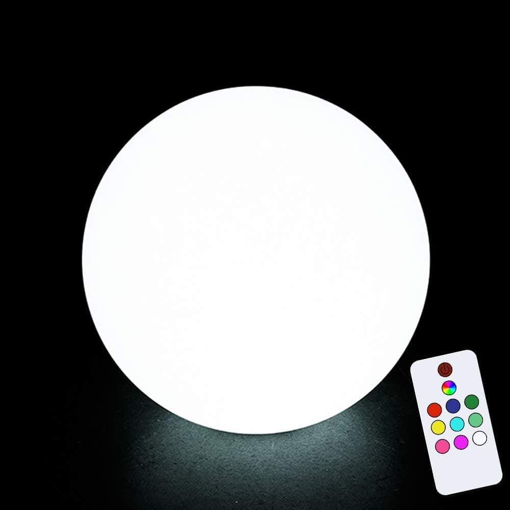 Obell 8 inch LED Solar Ball Light 10 Colors Decorative Garden Light Outdoor Waterproof Globe Light Garden Solar Lamp Table Light (8 inch （Remote Control）)