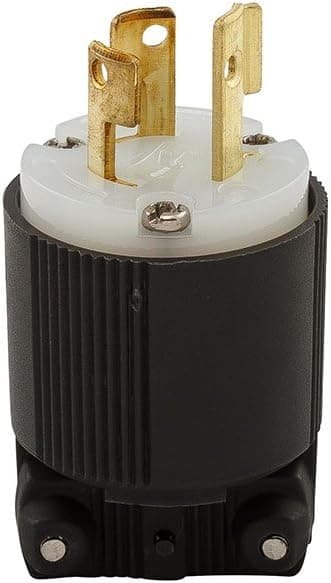 Eaton CWL615P 15 Amp 250V L6-15 Safety Grip Plug, Black & White