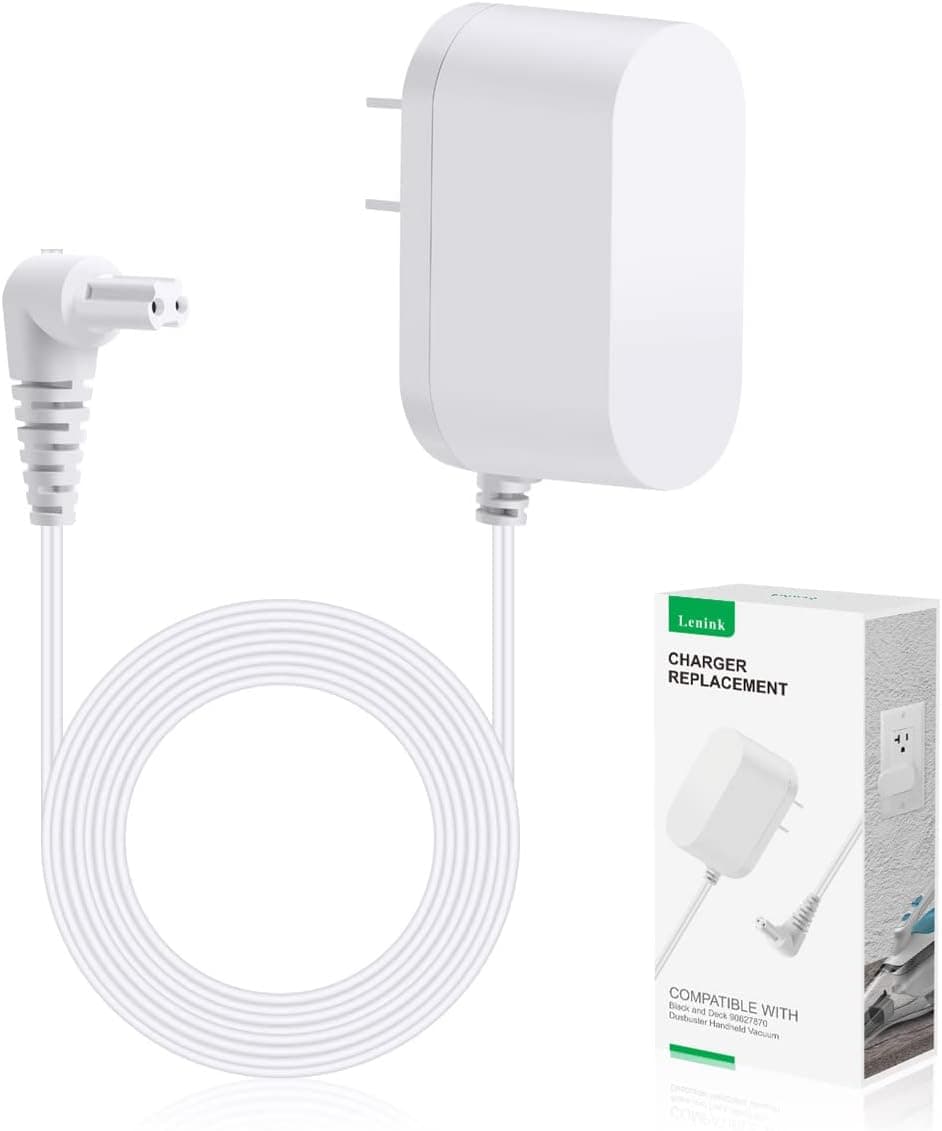 Lenink Charger Compatible with Black and Deck 90627870 Dusbuster Handheld Vacuum, Power Cable Charging Cord Replacement (1.75m/5.74ft)