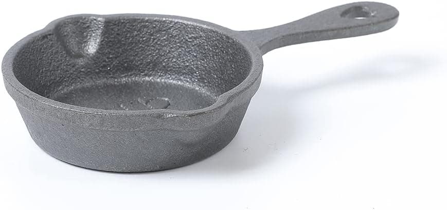 HAWOK Cast Iron Mini Skillet DIA.2.8 inch Round Black…