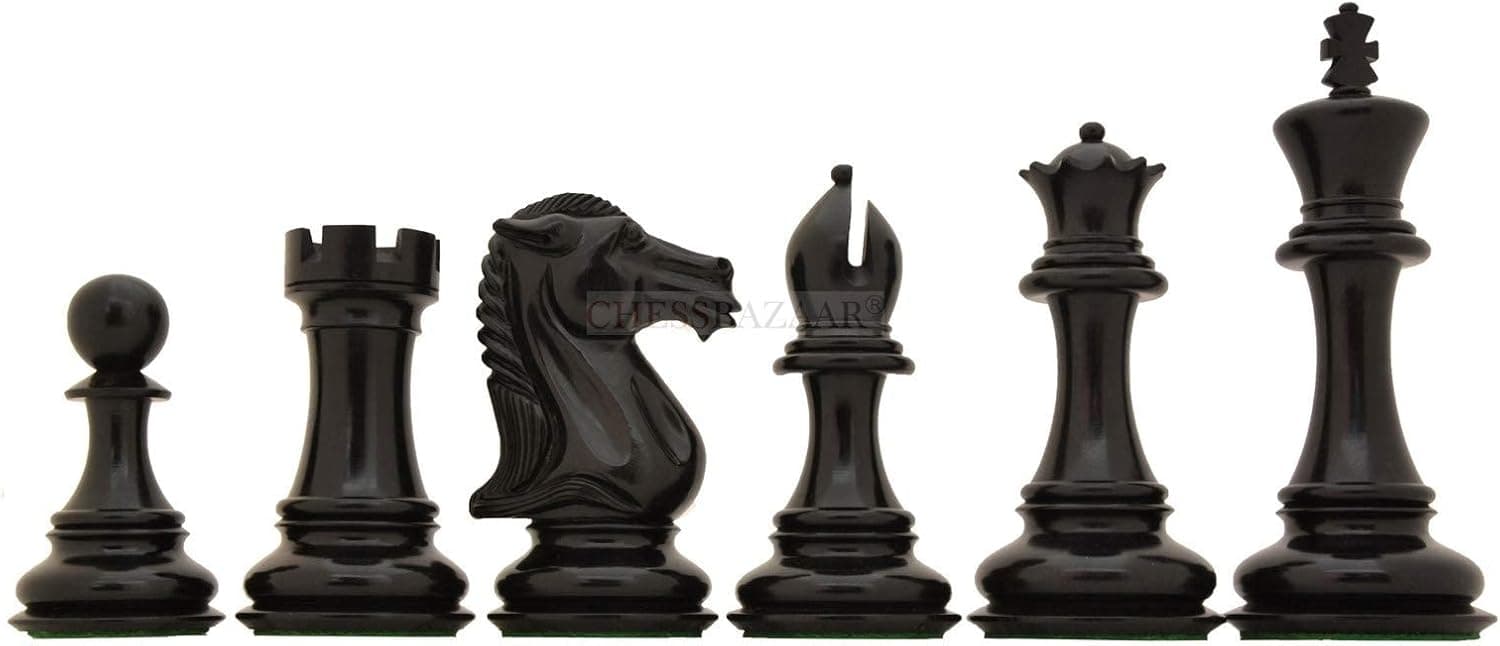 The 2018 CB Giant Monstrous Series Staunton Chess Pieces in Ebony & Box Wood - 6.0" King