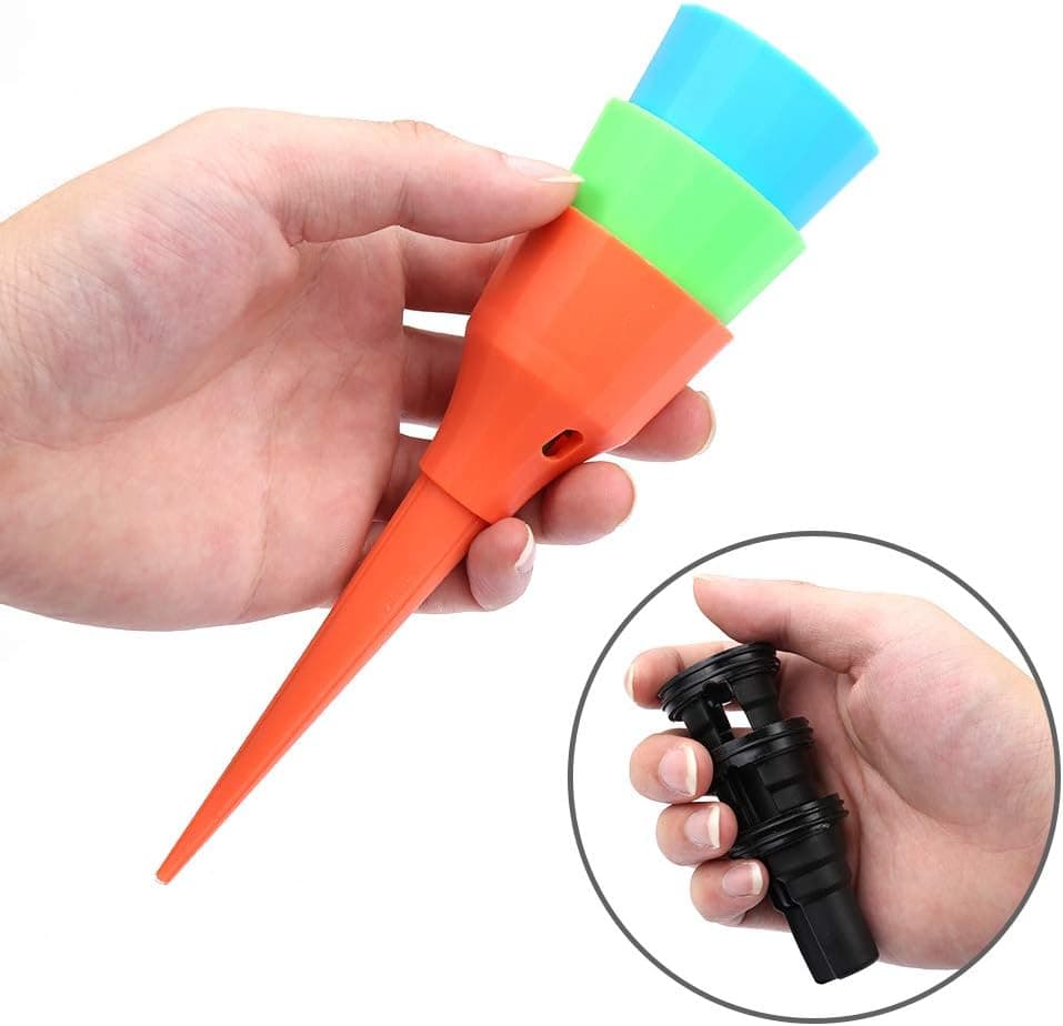 PiscatorZone 15Pcs Plant Self Watering Spikes for Different Diameter Bottles, Automatic Irrigation Spikes with Adjustable Dripping Speed Constant Watering Self-Dripping Irrigation Plant Waterer