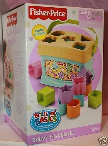 Fisher Price Brilliant Basics Baby's First Blocks: Pastel Shades
