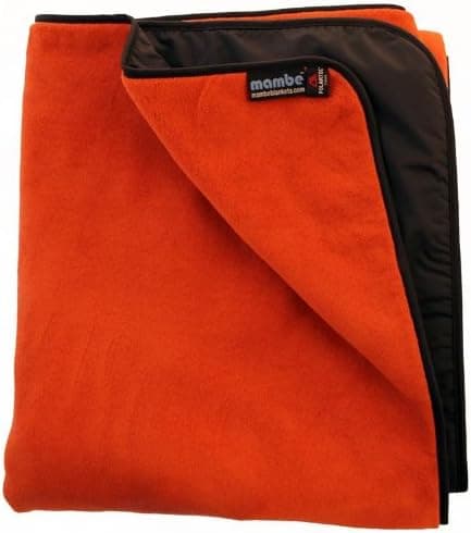 Mambe Extreme Weather 100% Waterproof/Windproof Outdoor Blanket, Camping Blanket and Stadium Blanket with Premium Stuff Sack (Small, Spice)