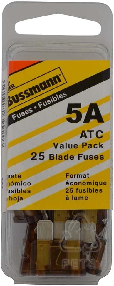 Bussmann (VP/ATC-5-RP) Tan 5 Amp 32V Fast Acting ATC Blade Fuse, (Pack of 25)