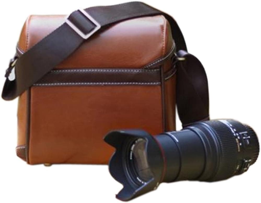 ToJoy Vintage Look Britpop DSLR Camera Bag for Canon Nikon Sony Pentax Red Brown