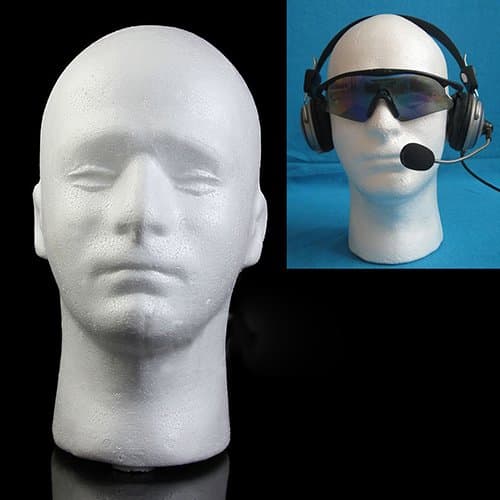 LOadSEcr' Mannequin Head Male Styrofoam Foam Manikin Glasses Hat Stand Head Model for Making Wig Display Styling - White