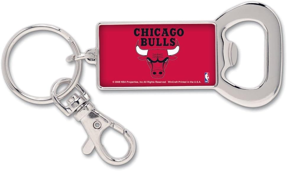 WinCraft NBA 58569081 Chicago Bulls Key Ring Bottle Opener