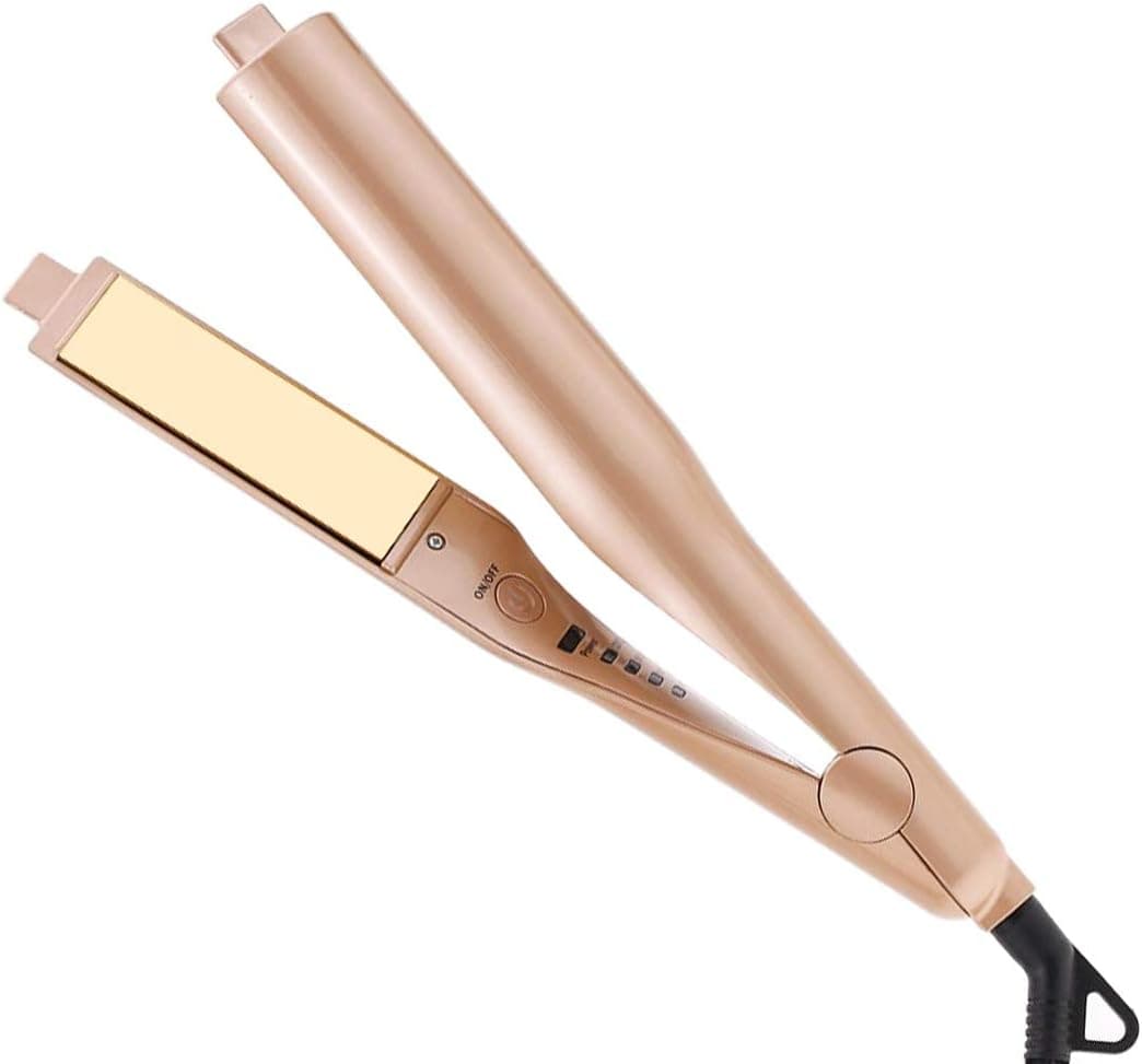 CLORIS 2 in 1 Hair Straightener and Curler, Ceramic Curling Flat Iron Pro for Hair Styling Tools, Hair Straightening Irons Dual Voltages with 3D Concave and Convex Titanium-Plated (multi-color)
