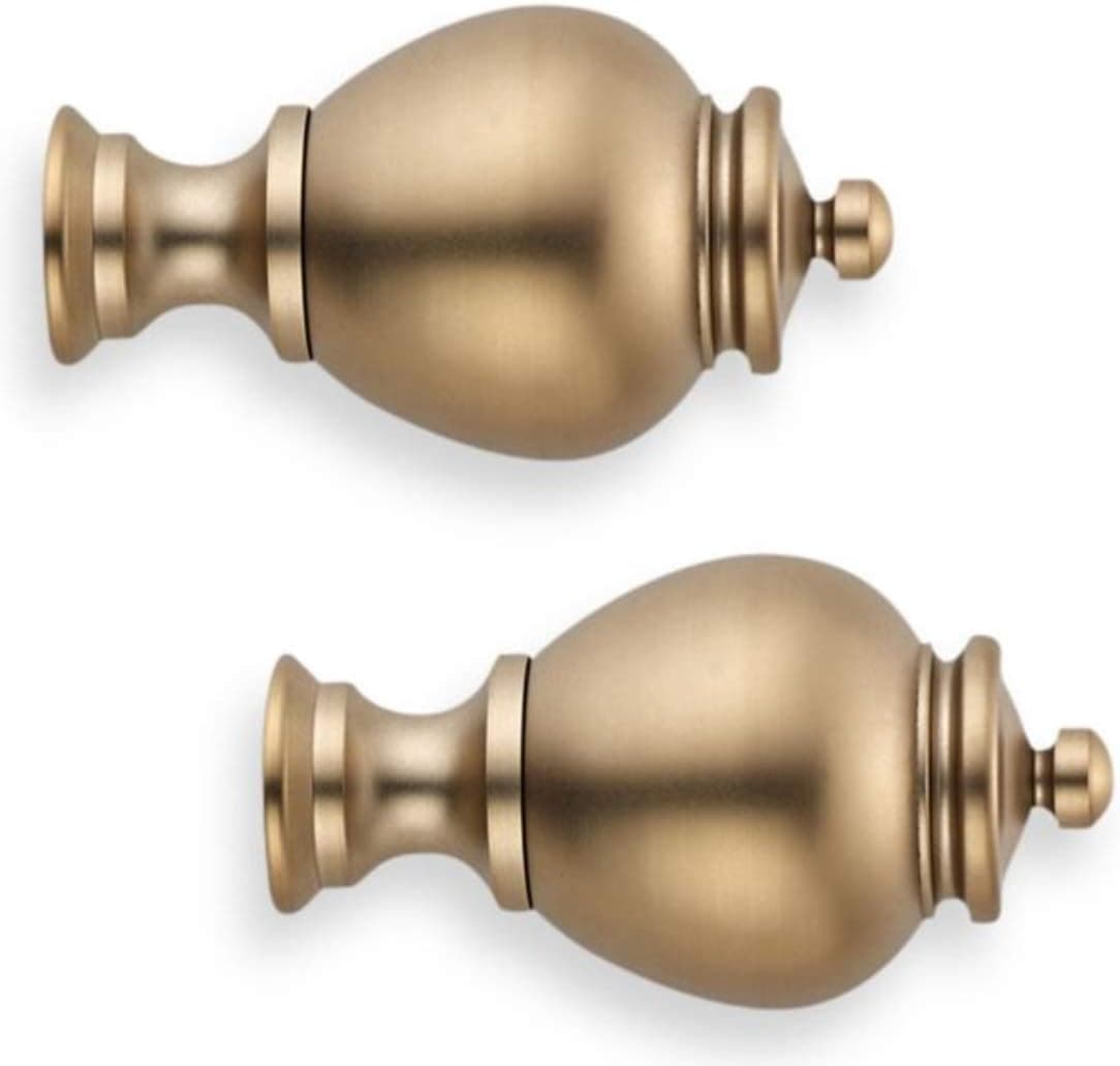 Cambria Premier Complete Apothecary Finials in Warm Gold (Set of 2)