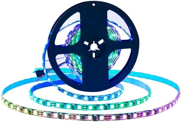 ADRESUNO WS2811 LED Strip Addressable Pixel Strip Light 16.4FT 60led/m SMD 5050 RGB Dream Color SMD 5050 LED Pixel RGB Strip Non-Waterproof DC12V (Black PCB)