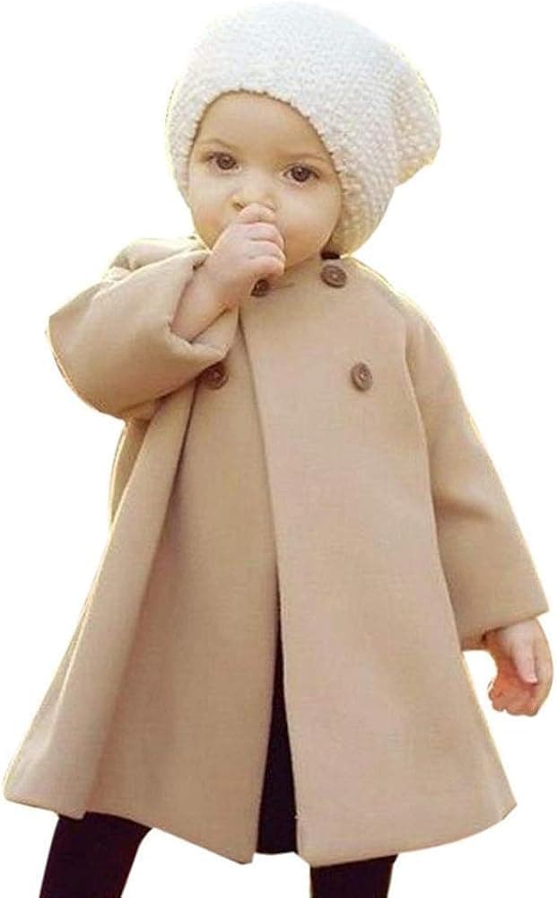 SWNONE Baby Coats Spring Fall Kid Baby Girl Cloak Button Jacket Clothes Baby Outwear Clothes