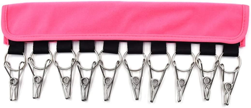 Chris.W Cap Organizer Hanger, 10 Baseball Cap Holder, Hat Organizer for Closet - Change Your Cloth Hanger to Cap Organizer Hanger - Keep Your Hats Cleaner Than a Hat Rack(Pink-10 Clip)