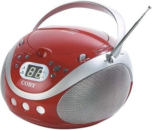 Coby CX-CD241 Portable CD Player with AM/FM Stereo Tuner (Red) (Discontinued by Manufacturer)
