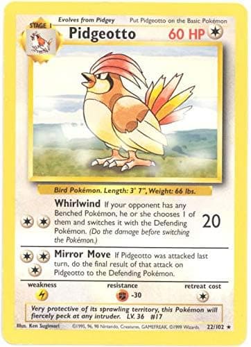 Pokemon - Pidgeotto - 22/102 - Rare - Unlimited Edition - Base Set