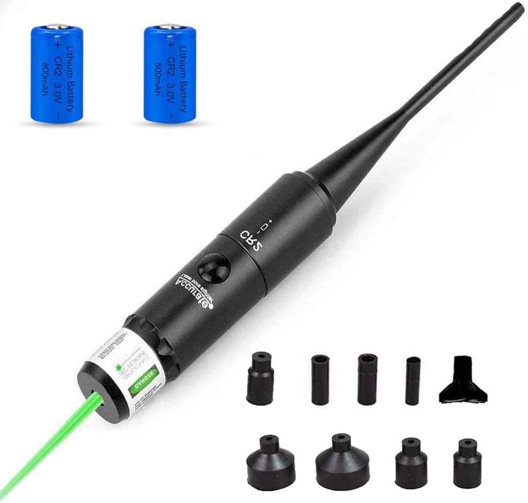 ADAFAZ Red/Green Bore Sight Kit Boresighters Automatically Adjust Focus for .177 to .50 Caliber Pistols Rifles (3rd Version)
