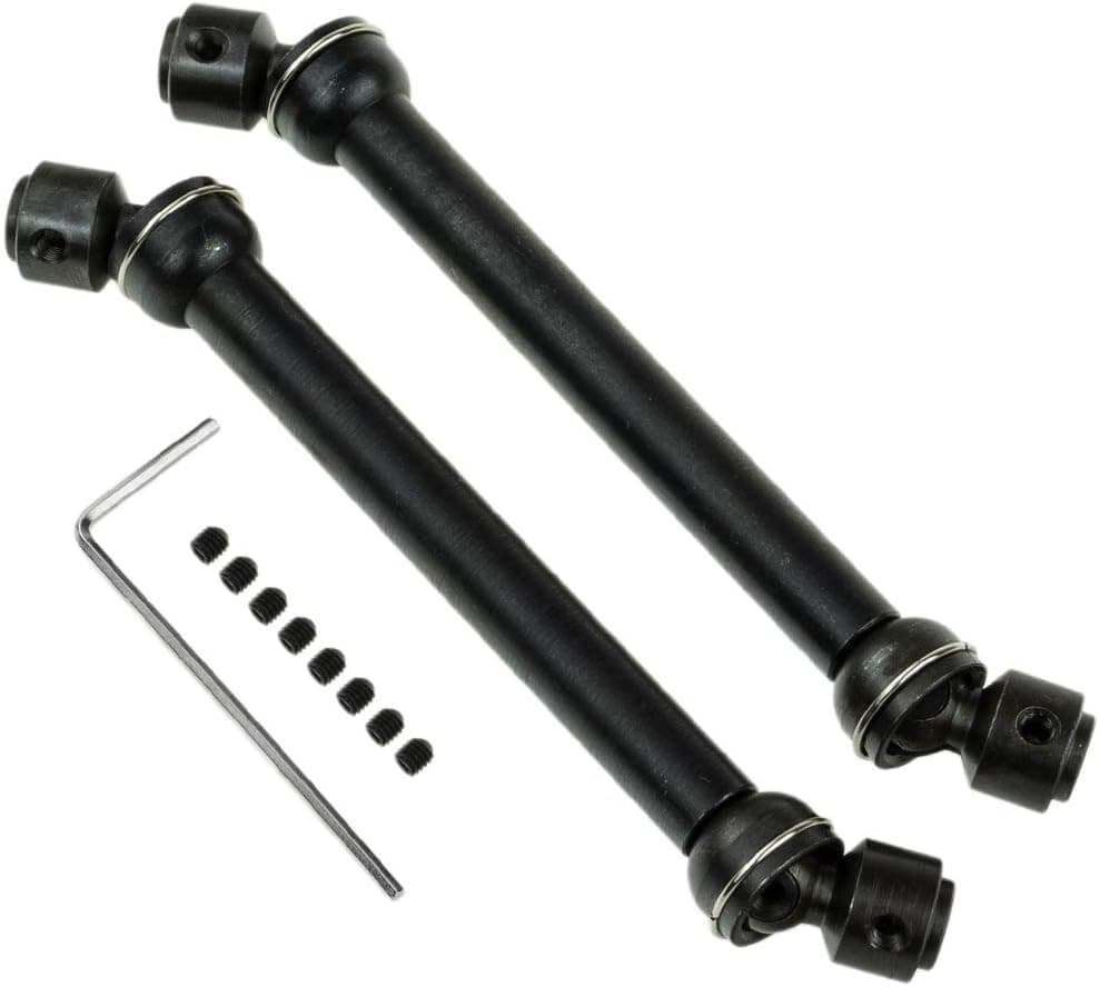 Universal Drive Shaft 2PCS 112-152mm Drive Axle Transmission Shaft Compatible with SCX10 RC Crawler Car Axial Stainless Steel Spare Parts, Cojoys