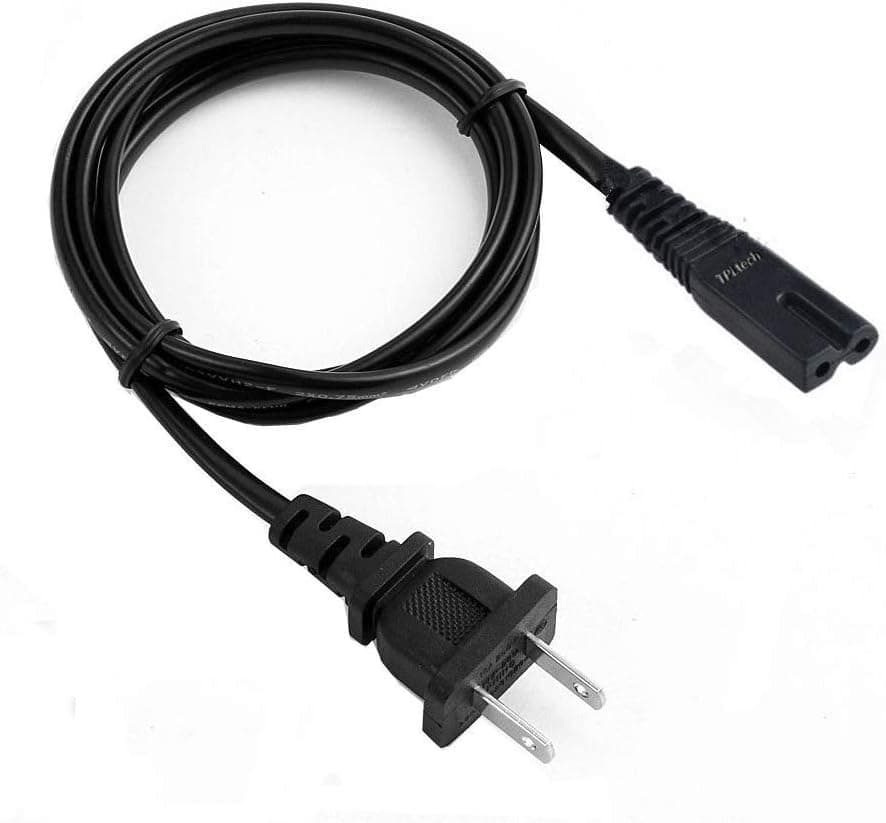 [UL Listed] 2 Prong Power Cord Compatible with Vizio E-M-D Series/Sharp/Insignia/Sanyo/Toshiba/Emerson TV, Vizio Sound Bar