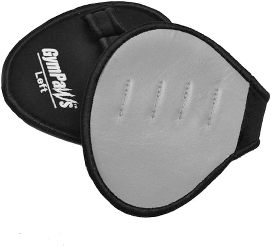 GymPaws Real Leather Hand Pad Workout Glove Alternative | Hygienic n' Washable | Slightly Padded Palm w 4 Finger Loop SweatProof Back | Mens | Womens