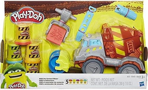 Hasbro Play-Doh Max The Cement Mixer Toy Construction Truck with 5 Non-Toxic Play-Doh Colors, 2-Ounce Cans (Amazon Exclusive)