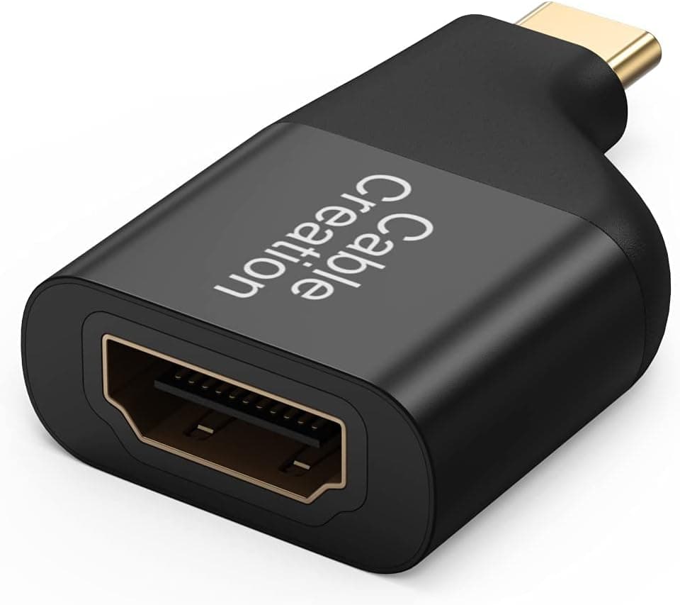 CableCreation USB C to HDMI 4K, Mini Size Aluminum Type C to HDMI Female Adapter, Thunderbolt 3 Compatible for MacBook Air 2022 M2 ，MacBook Pro 2020, Galaxy S20/S10/Note 10, Surface Book 2, iPad Pro