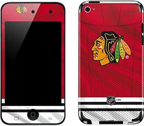 Skinit Decal MP3 Player Skin Compatible with iPod Touch (4th Gen) - Officially Licensed NHL Blackhawks Red Stripes Design