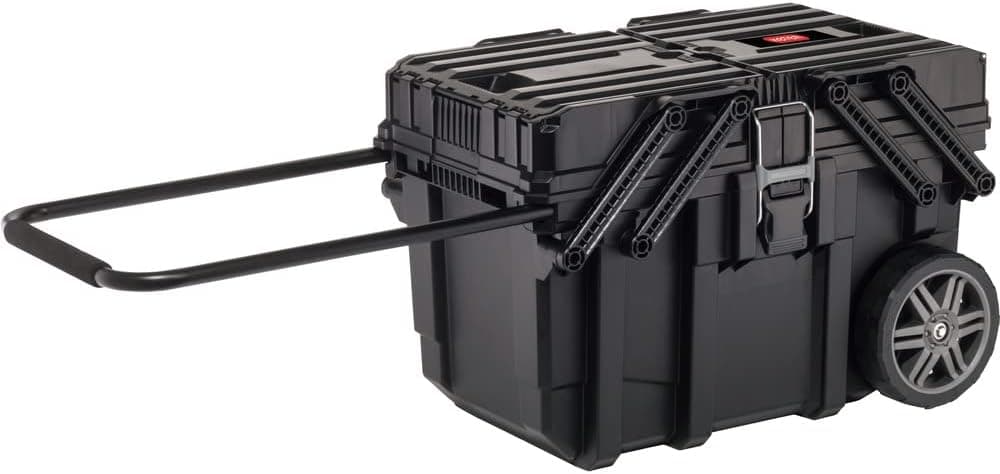 Keter 17203037 KET17203037 Wheeled Job Box Black, 57 Litre