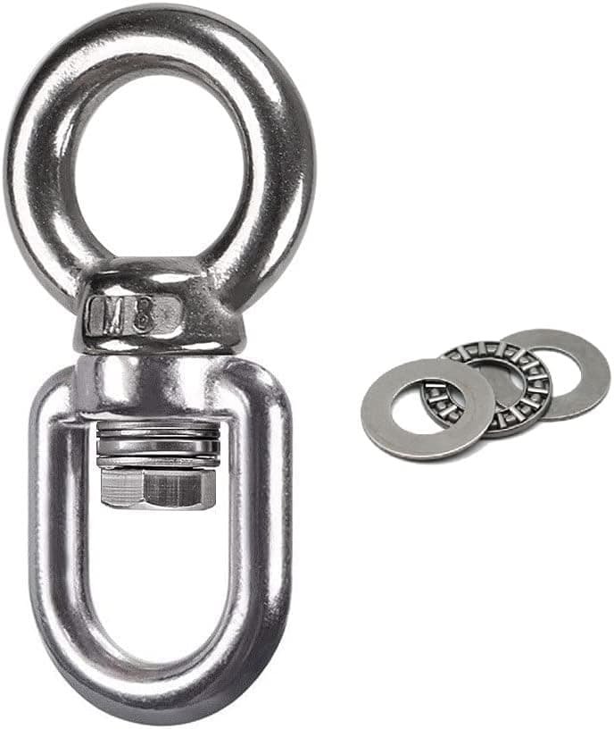 Dakzhou Bearing Swing Swivel 360° Rotary 820 lb Capacity, Safe and Reliable Suspension Connection Accessories for Swing Air Dance Hammock Chair Yoga Swing Climbing Projects
