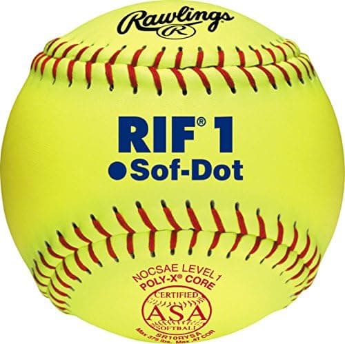 Rawlings | RIF Soft-Dot ASA Fastpitch Softball | SR10RYSA | 10" - Youth | 12 Count