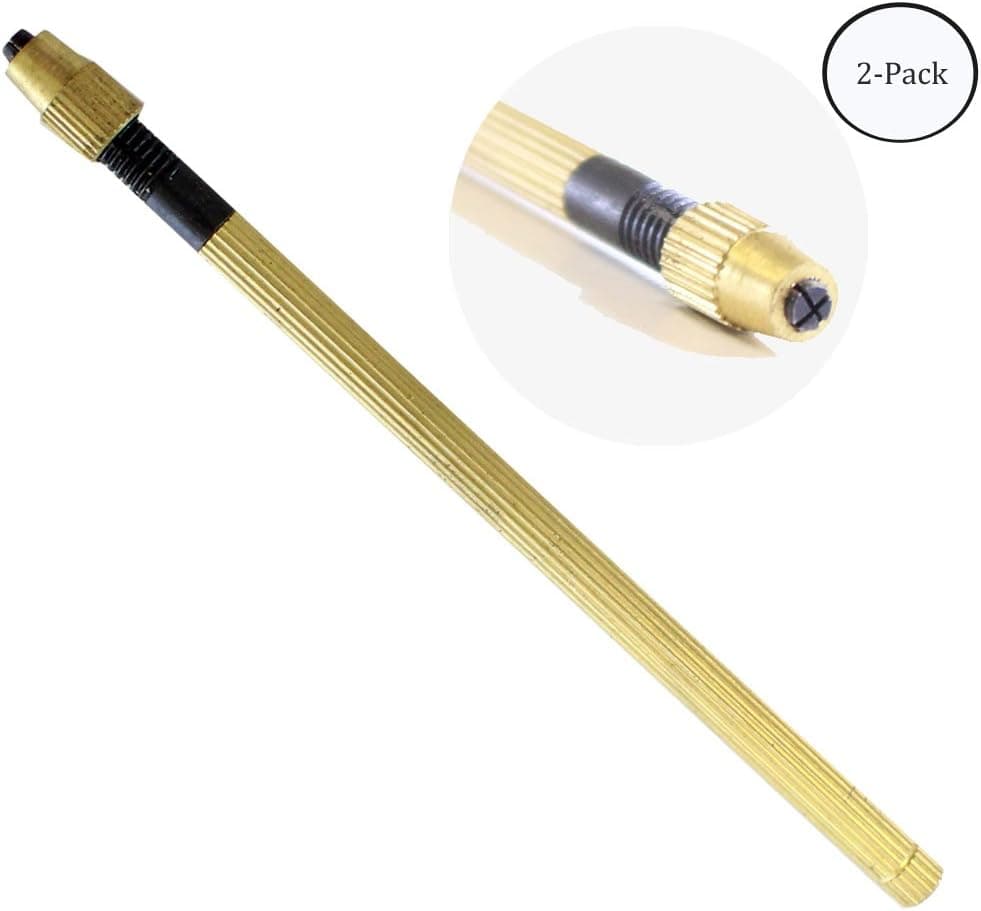 HAWK 4 Inch Long Pin Vise with Textured Handle : (Pack of 2 Pcs.) - TJ2403