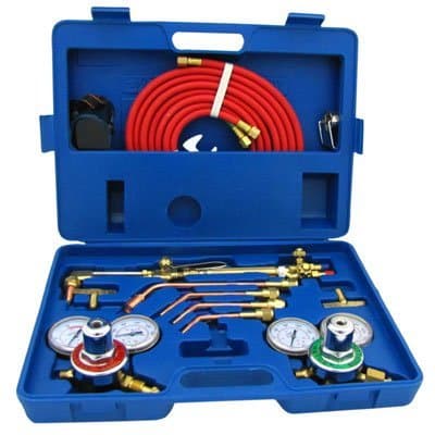 Gas Welding Brazing and Cutting Torch Complete Acetylene Oxygen-Fuel Set (Professional Grade)