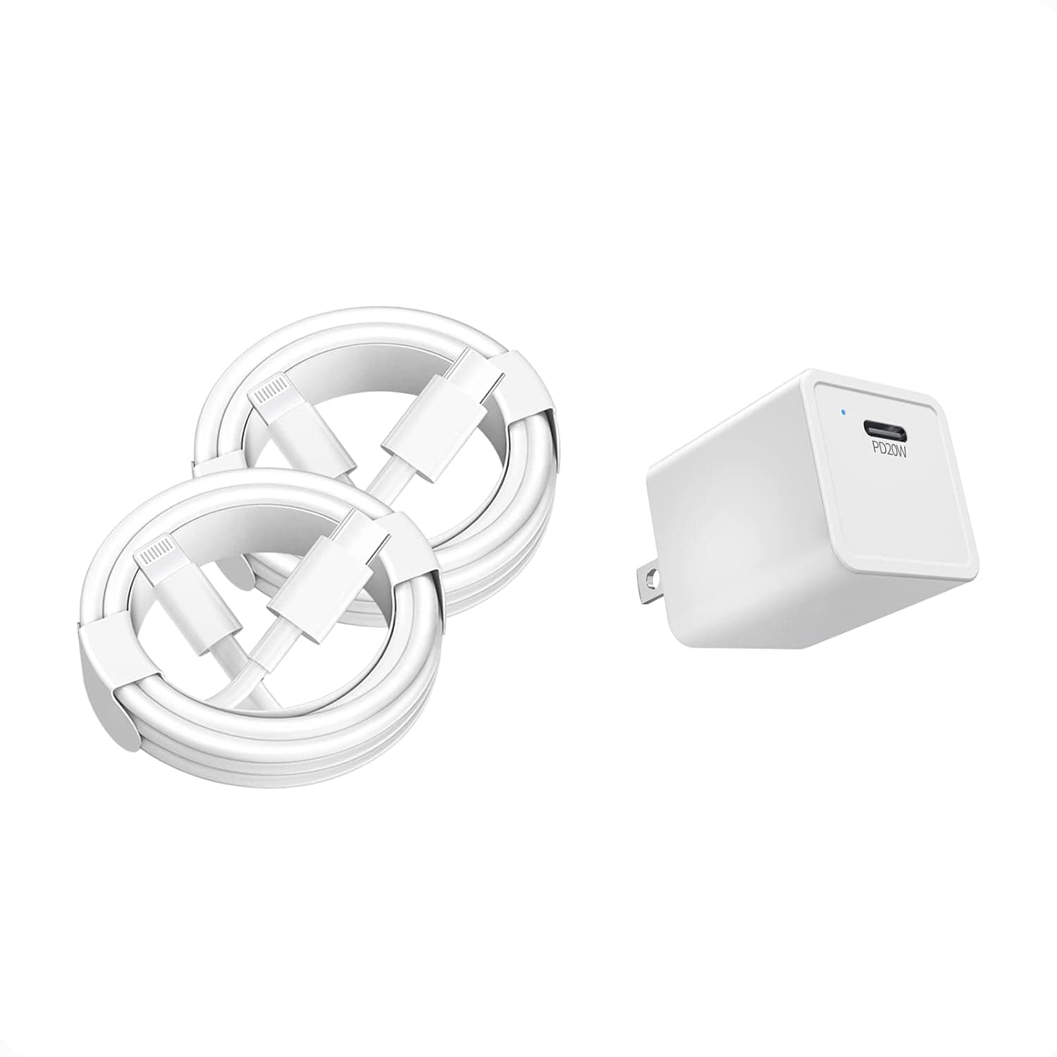 Apple MFi-Certified USB C to Lightning Cable 3.3ft, iPhone Fast Charger 20W PD Mini Block, Quick Travel Plug Cube Compatible with iPhone 14 Plus/13 Pro Max/12 Mini/11/XS Max/XR/SE 2nd 3rd/X,10/8 Plus