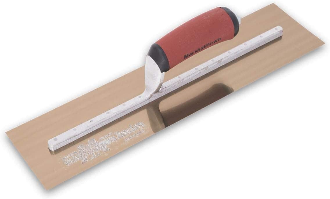 Concrete Finishing Trowel 18 X 5 Gold Curved Handle