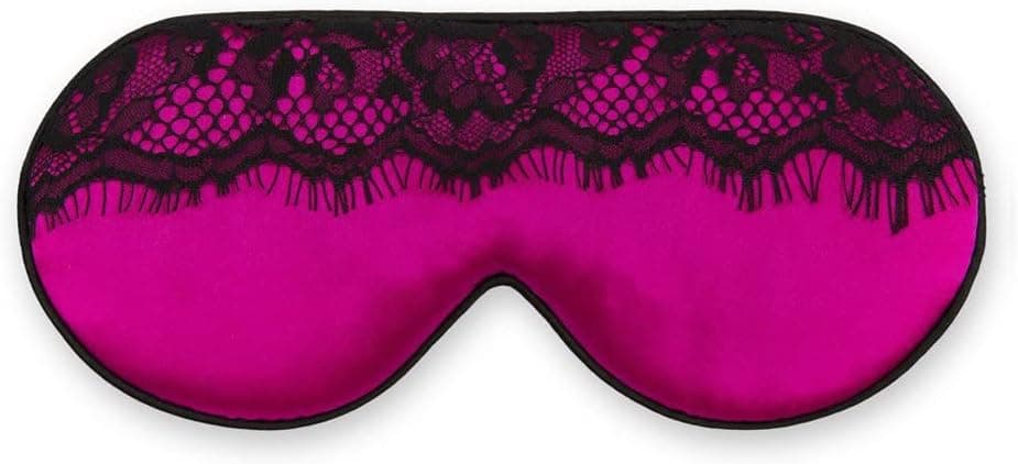 Morus Organic Mulberry Silk Sleep Mask — Light-Blocking, Non-Toxic, Adjustable & Secure with Soft, 22MM Silk (PinkLace)