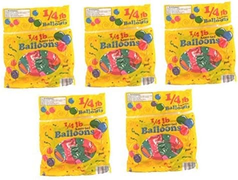 Good Old Values Set of 5 Packs of Assorted Colors and Sizes Balloons! Over 300 Total Balloons!