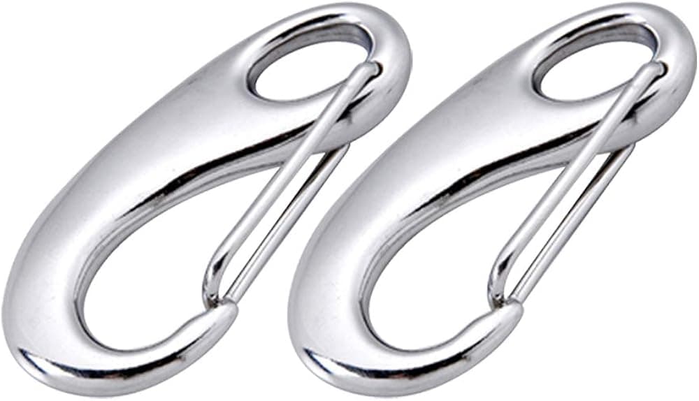 PROTEUS Stainless Spring Gate Safety Snap Hook 4 inch Lobster Claw, Pack of 2