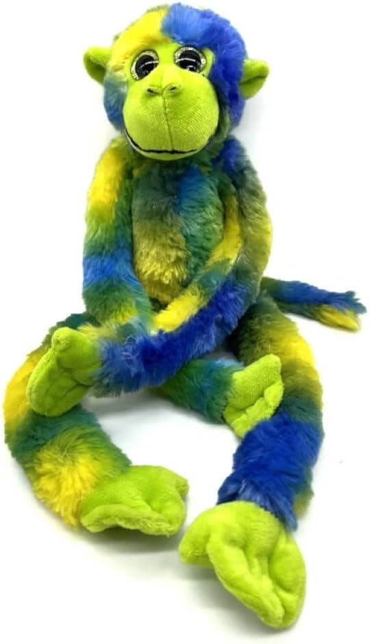 The Petting Zoo Monkey Stuffed Animals, Plush Toys for Girls and Boys, Tie Dye -20 inch (Green-Dark)