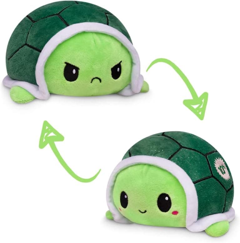 TeeTurtle - The Original Reversible Turtle Plushie - 10th Anniversary Sparkle - Cute Sensory Fidget Stuffed Animals That Show Your Mood - An Amazon Exclusive!