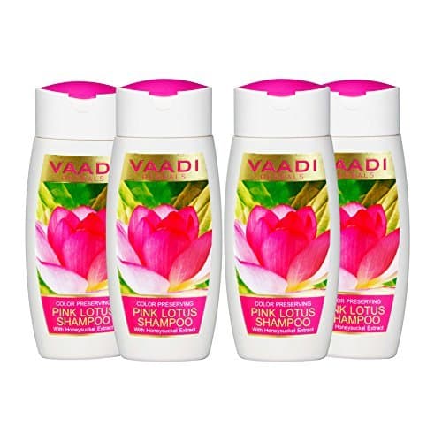 Vaadi Herbals Lotus With Honeysuckle Extract Shampoo Color Preserving Shampoo All Herbal Shampoo Paraben Free Sulfate Free Scalp Therapy Moisture Therapy Suitable For All Hair Types