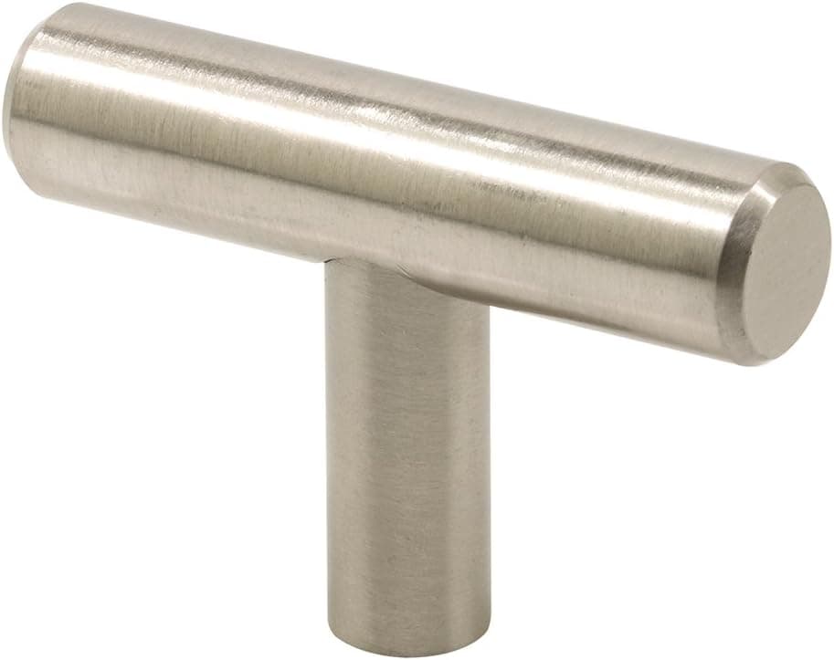 Prime-Line KD 17514 Bar Pull Knob 2 inch OL x 12mm Diameter, Satin Nickel