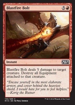 Magic The Gathering - Blastfire Bolt (130/269) - Magic 2015 - Foil