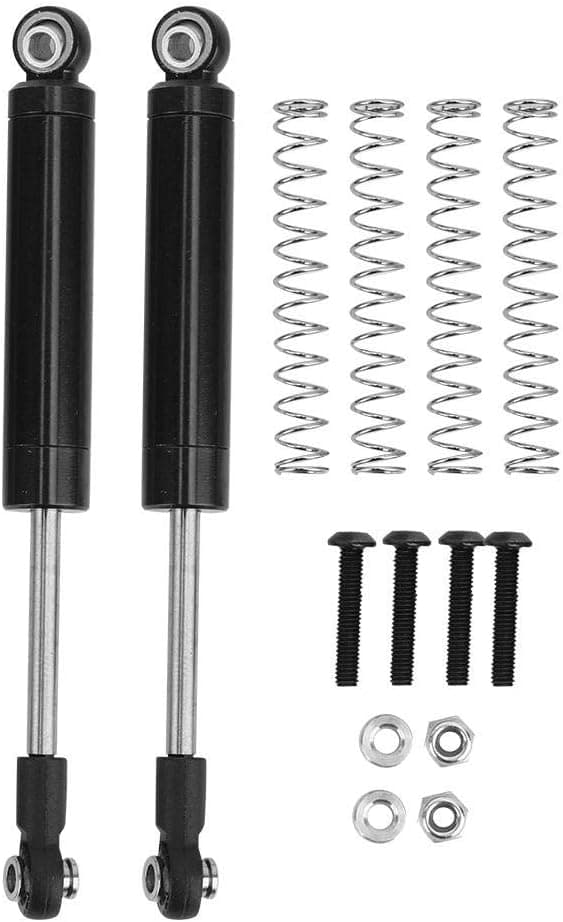 Woyisisi RC Car Shocks Absorber 2pcs 102mm Aluminium Alloy Shocks Absorber Damper Fit for HPI Venture RC Crawler(B117050BL Black)